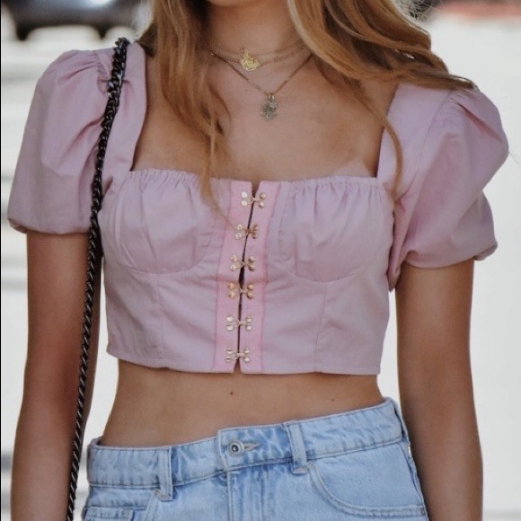 Nasty Gal Pink Crop Top - Picture 2 of 3